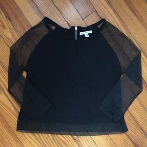 AE Black mesh top